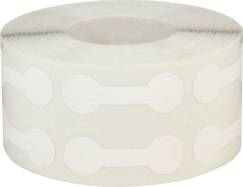 InStockLabels.com White Merchandise Barbell Jewelry Tags 7/16 x 1 5/16 Inch 1,000 Total Tags - Image 1